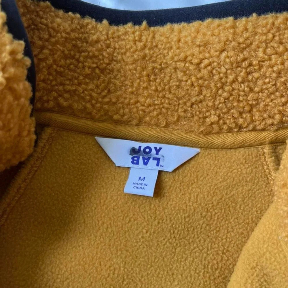 JoyLab Mustard Fleece Pullover - Picture 3 of 3